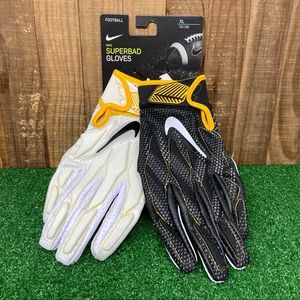 Nike PFG179 102 Superbad Gloves NFL Football Steelers XL